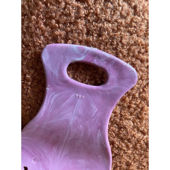 USA Mebco 90s Hair Feather Bear Claw Double Dipped Combs Teal Pink Swirl Purple - Picture 6 of 16